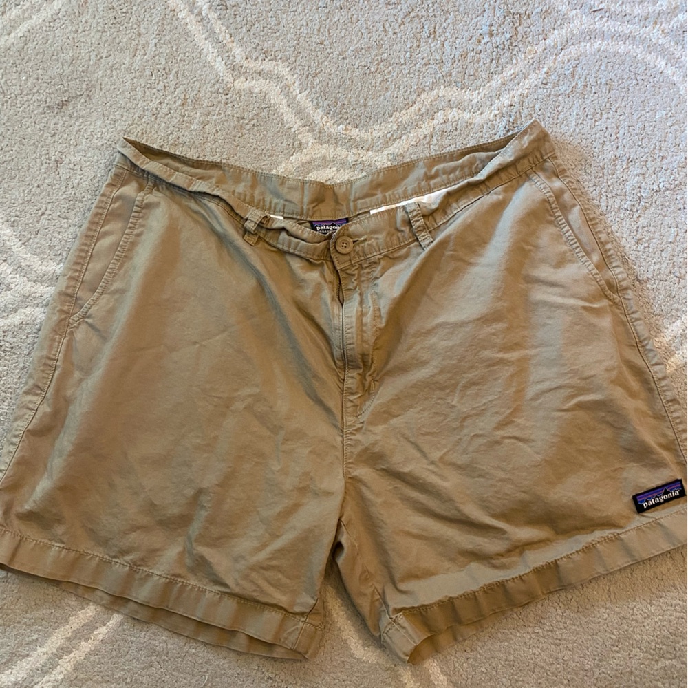 Patagonia Khaki Organic Cotton Hiking Gorpcore Shorts 38